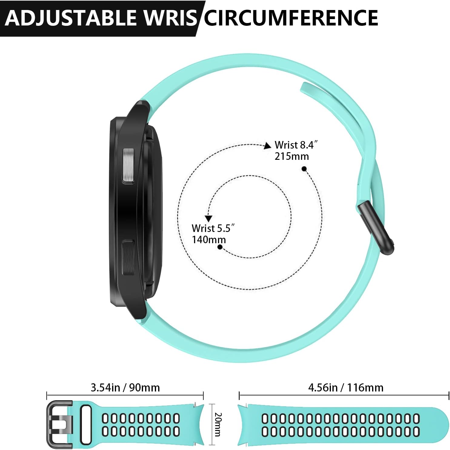 Thumbnail 4 de OVERSTEP Galaxy Watch 4 Silicone Strap 20mm
