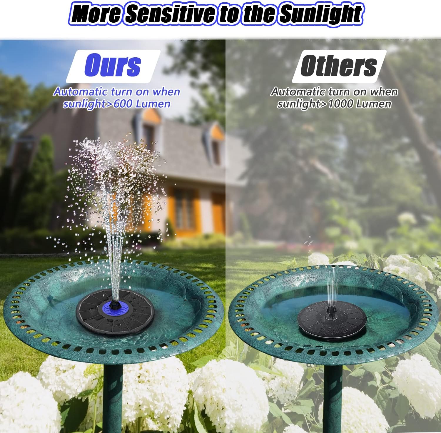 Thumbnail 4 de SZMP Solar Fountain Upgrade: 3.5W Solar-Powered Bird Bath Fountain with 7 nozzles
