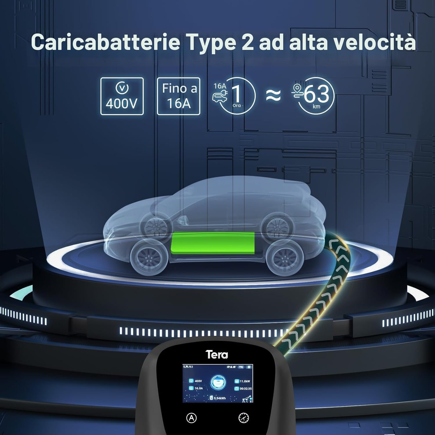 Detalle de Tera W01 Caricabatterie EV 11 kW