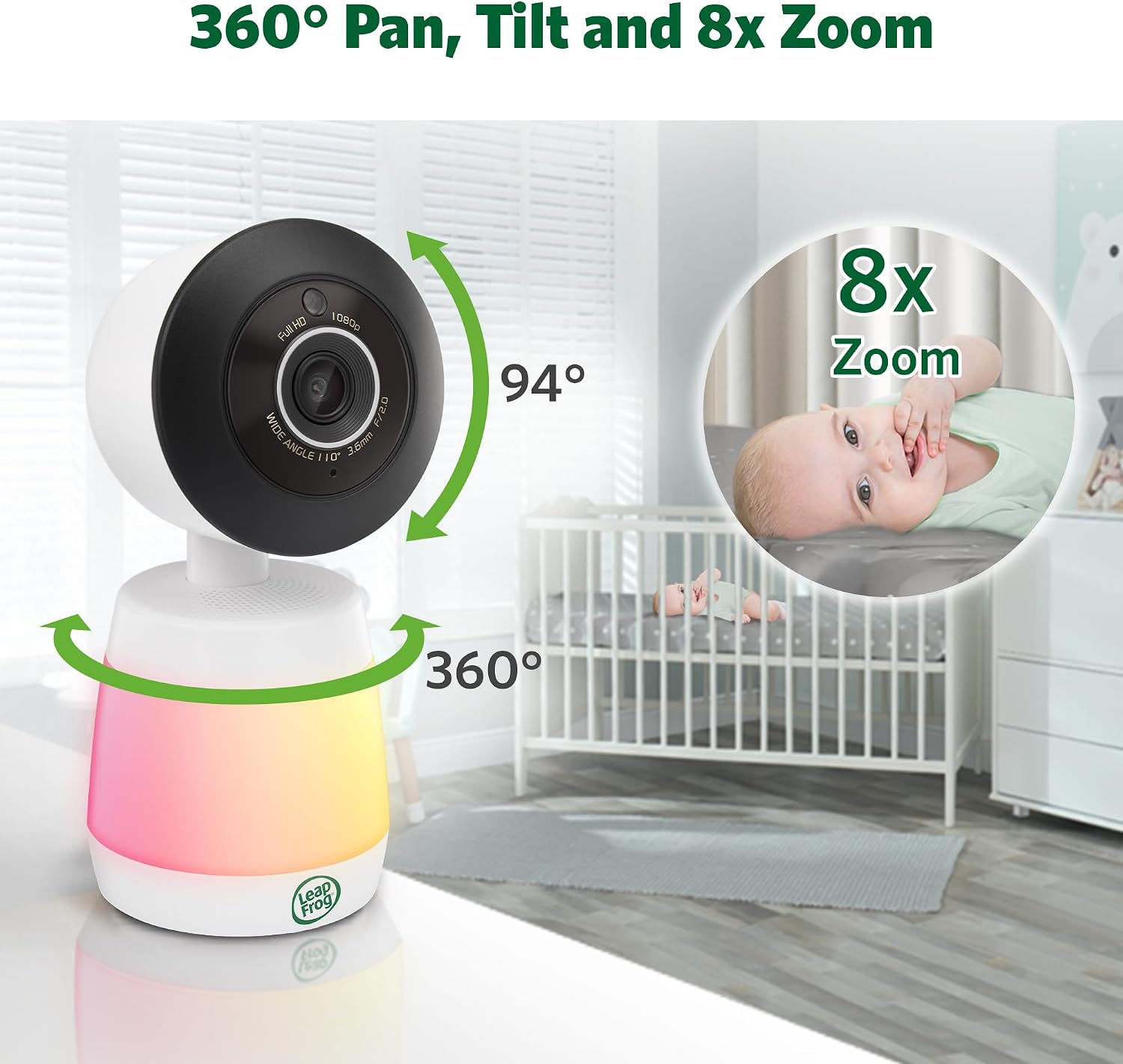 Detalle de LeapFrog 7" Smart Wi-Fi Baby Monitor (LF3927HD) with 1080p HD video, 7-inch LCD and app control