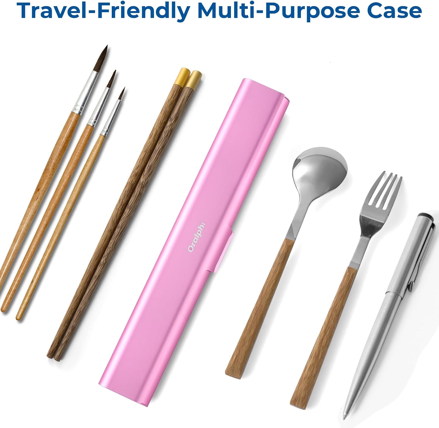 Thumbnail 6 de Oralphi STO01-PK Aluminum Toothbrush Travel Case, Pink, Snap Closure