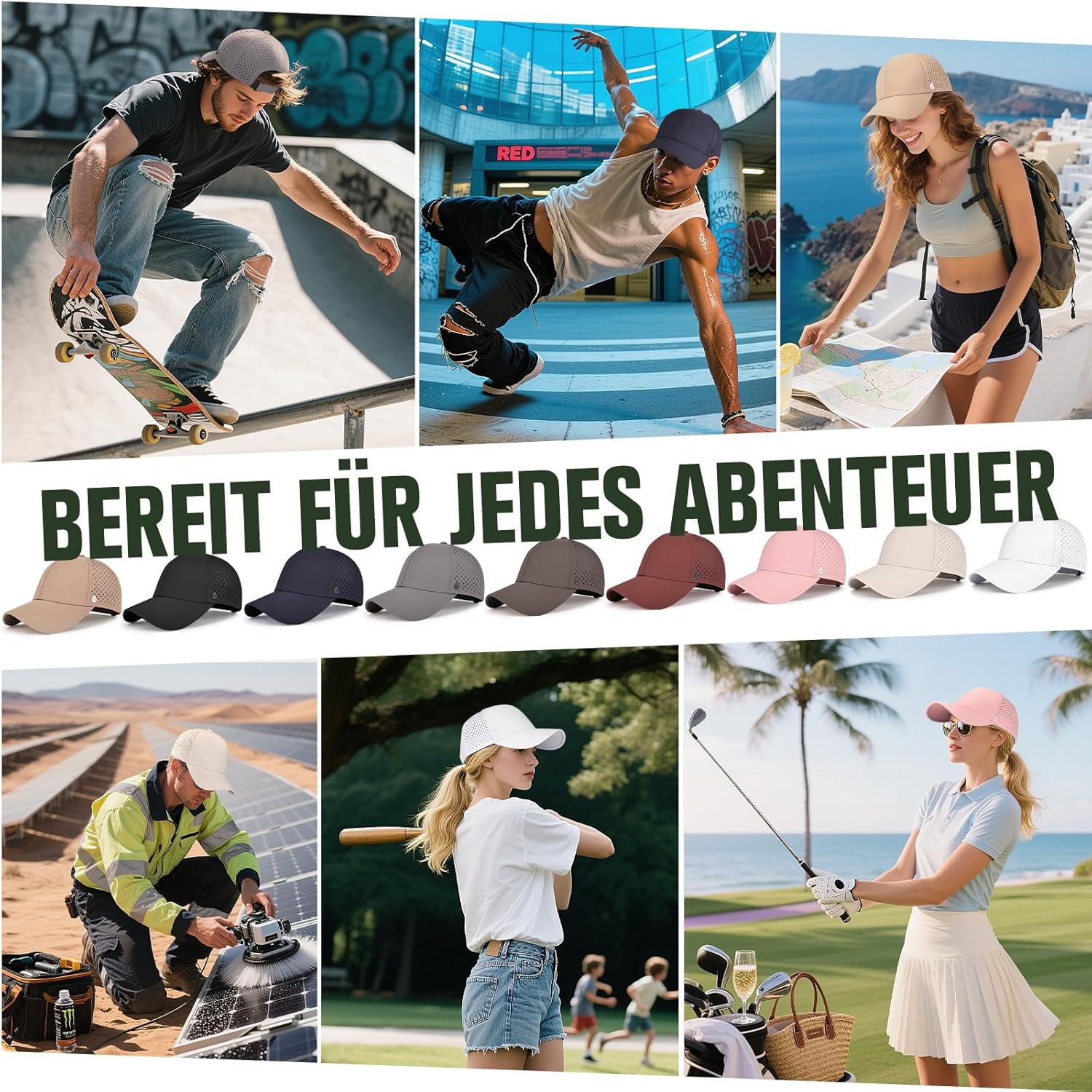 Thumbnail 6 de AOPREL Baseball Cap: Wasserdicht, atmungsaktiv & UV-Schutz – Unisex Outdoor Cap für Golf, Tennis und Streetstyle