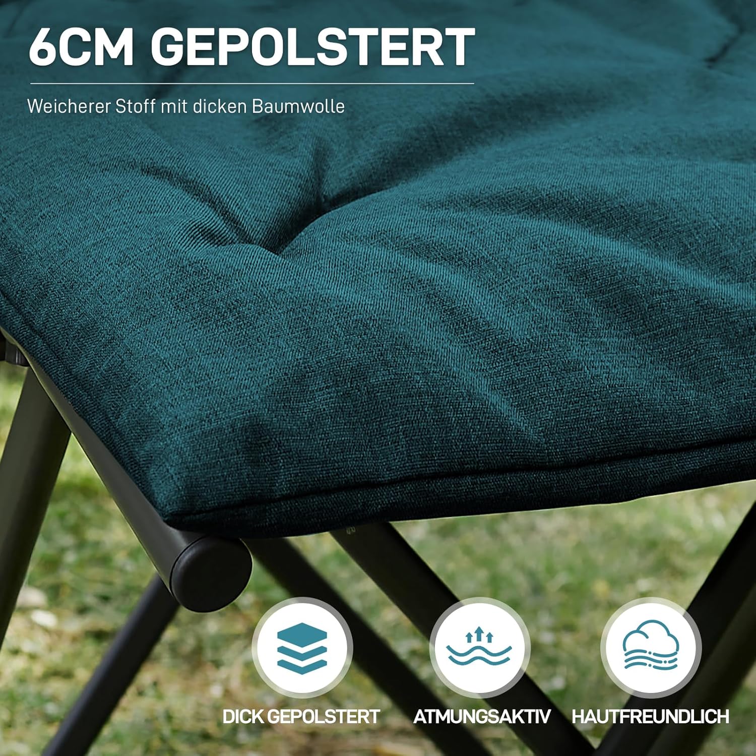 Thumbnail 4 de EVER ADVANCED Fußhocker Klappbar 47 cm