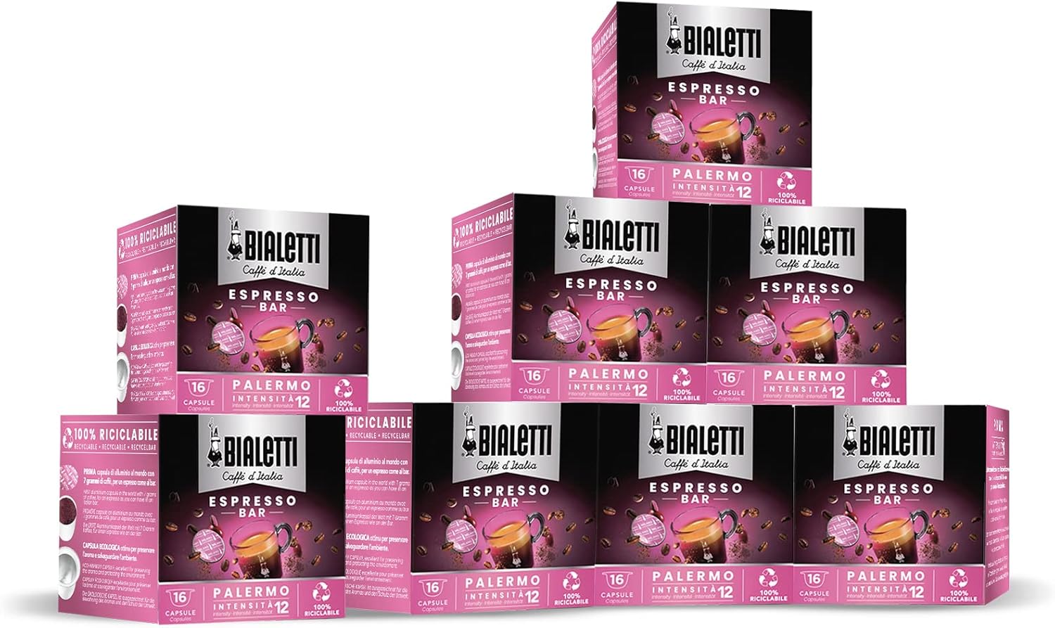 Detalle de Bialetti Caffè d'Italia Decaffeinato – Multipack 128 Capsule (8x16)