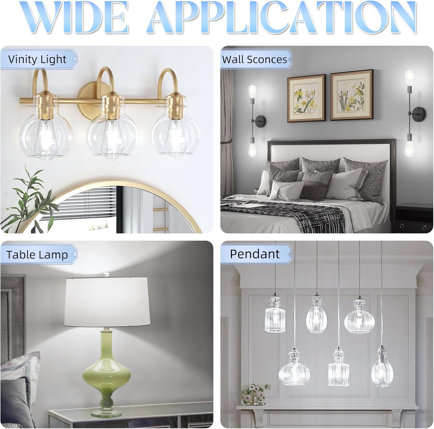 Thumbnail 6 de GvvooHome ST58 LED Edison Bulbs, 6W, 4000K, Clear Glass, 12-Pack