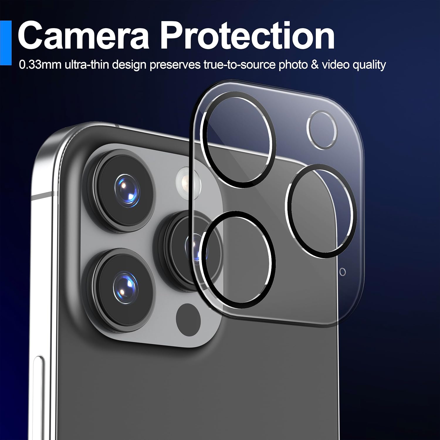 Thumbnail 4 de Ailun 3 Pack Screen Protector for iPhone 16 Pro Max (6.9 inch) + 3 Pack Camera Lens Protectors with Installation Frame