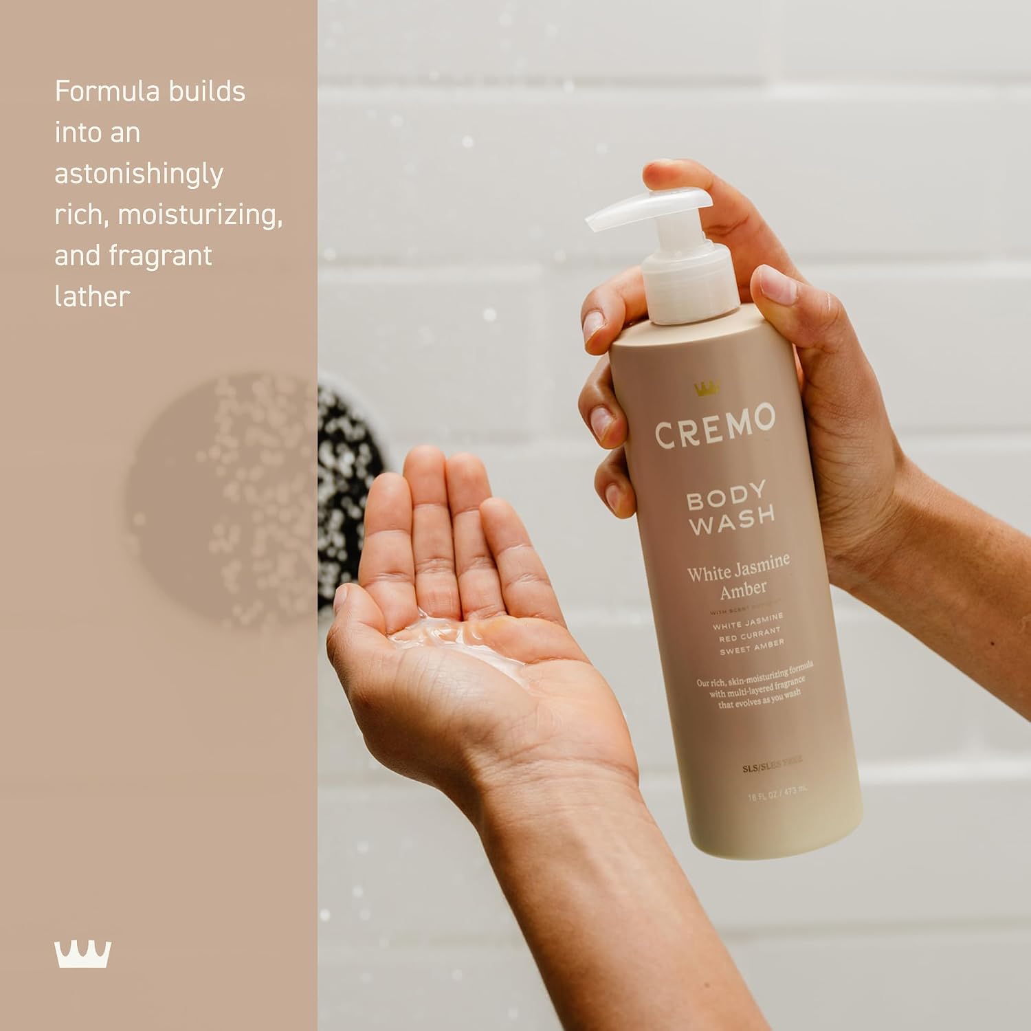 Detalle 2 de Cremo CMO03754 Women's Body Wash, White Jasmine Amber, 16 fl oz