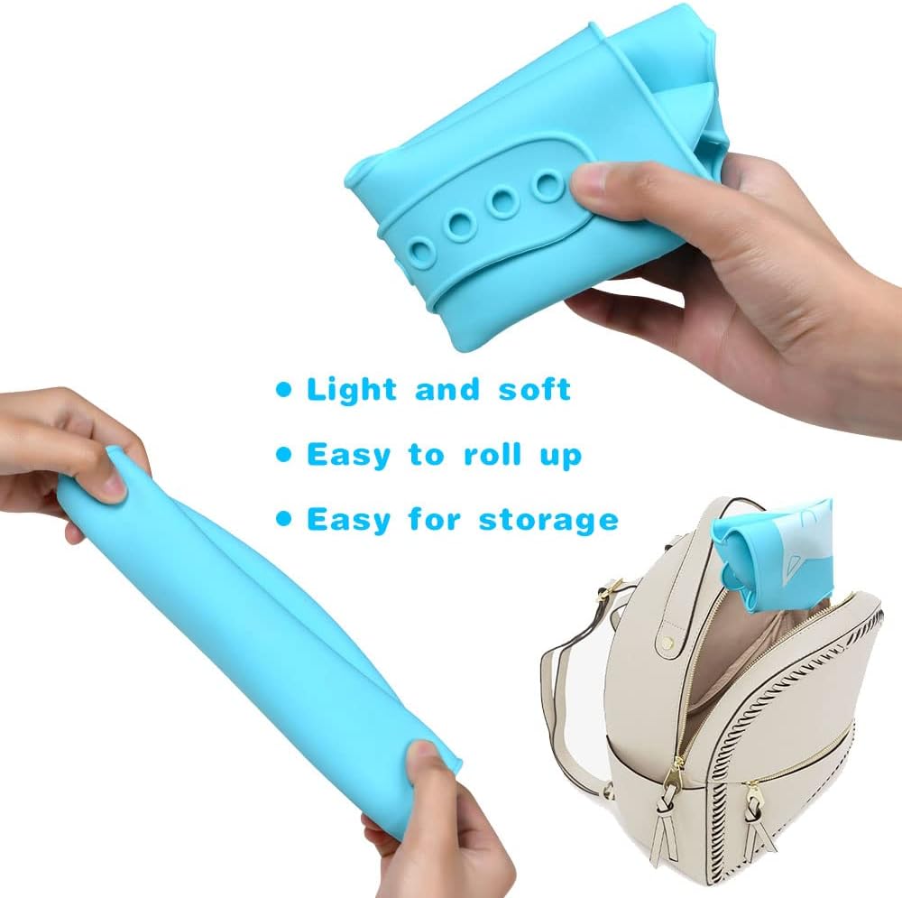 Detalle 2 de Vicloon Bavaglini in silicone impermeabile senza BPA (2 pezzi), regolabili e con tasca raccogli-bavaglie