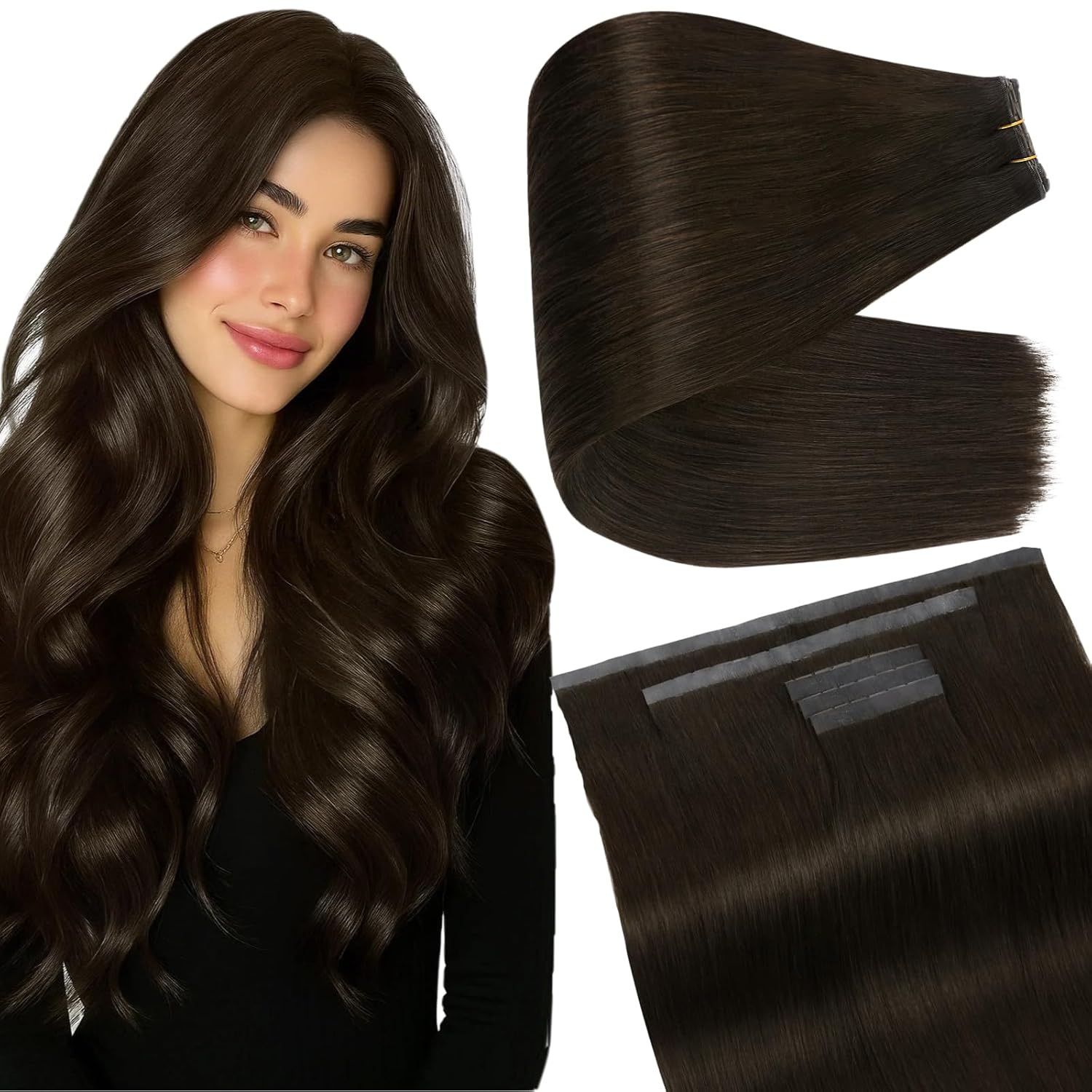 Detalle de Full Shine Butterfly Weft Extensions 22in