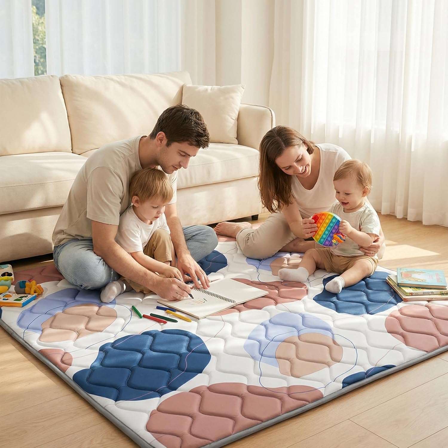 Thumbnail 6 de UBRAVOO Baby Play Mat 71 x 59 inches
