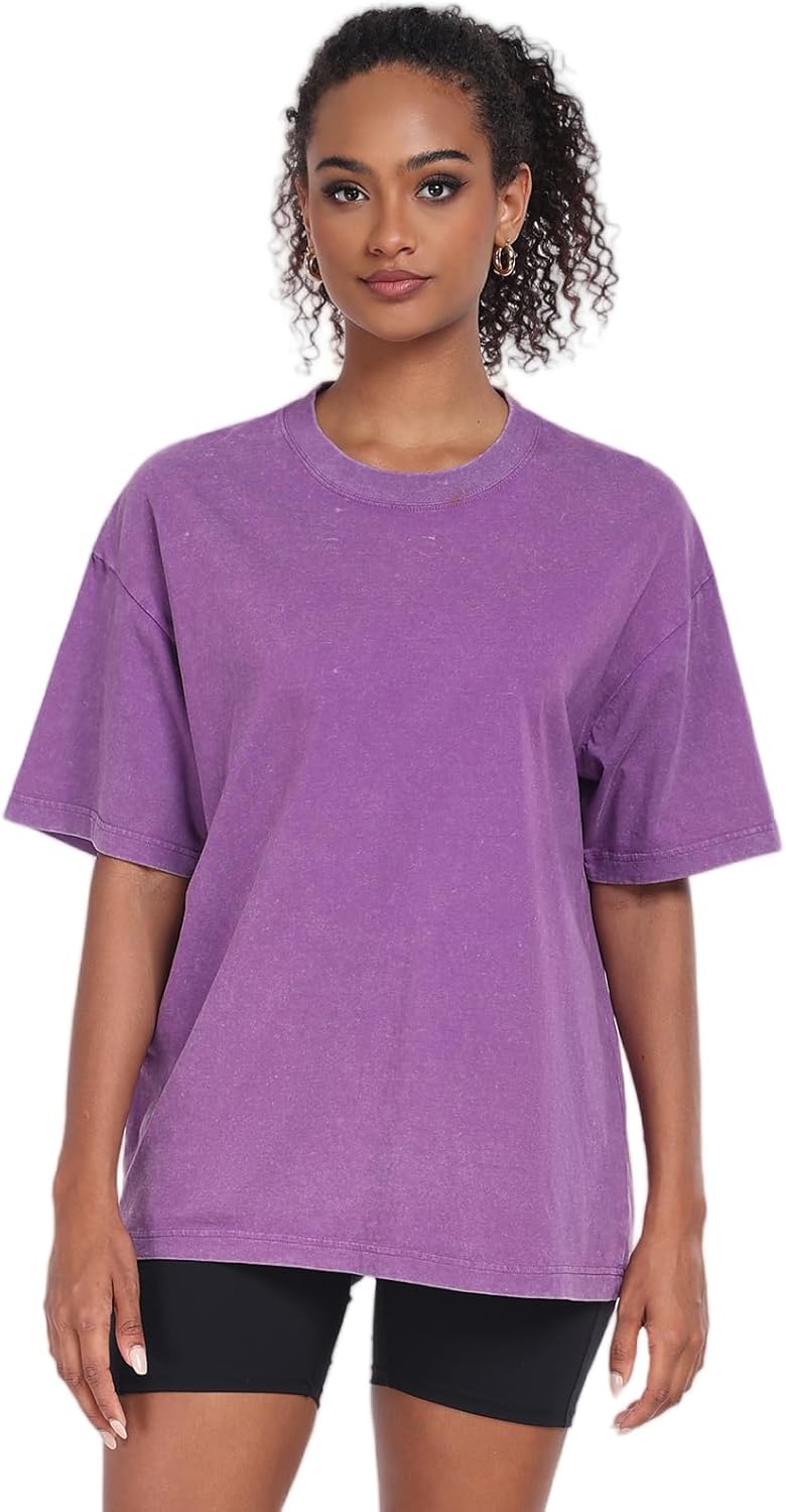 Detalle 2 de Womens Washed Vintage Oversized T-Shirt baggy tee