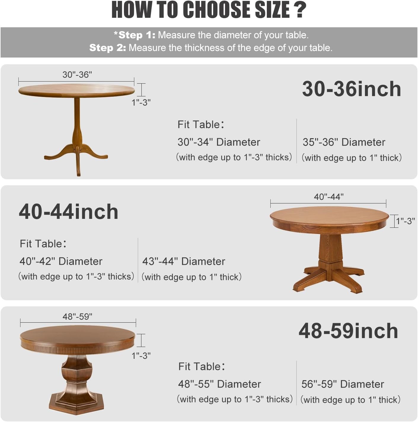 Thumbnail 6 de Obstal Stretch Round Table Cloth 44 inch
