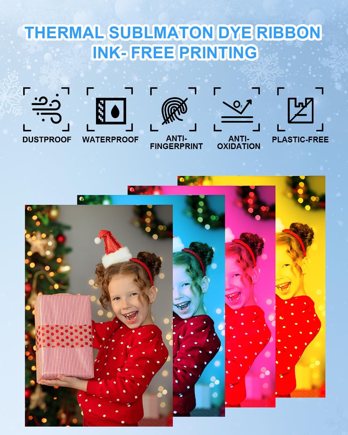 Detalle de NineLeaf Compatible pour Canon Selphy CP1300/CP1500 – Lot papier photo 10x15 cm (108 feuilles) + 3 cartouches KP108/KP108IN