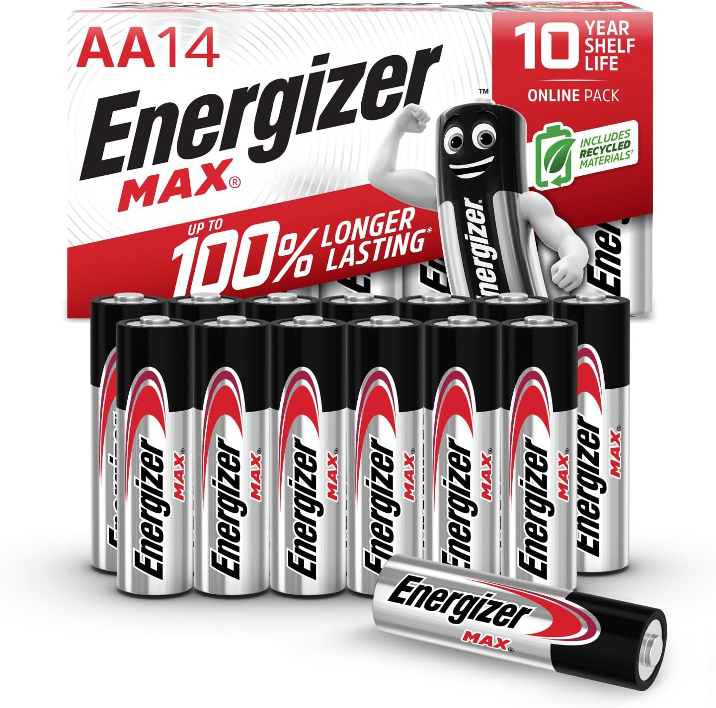 Detalle de Energizer Max AA batteries 1.5V 14-pack