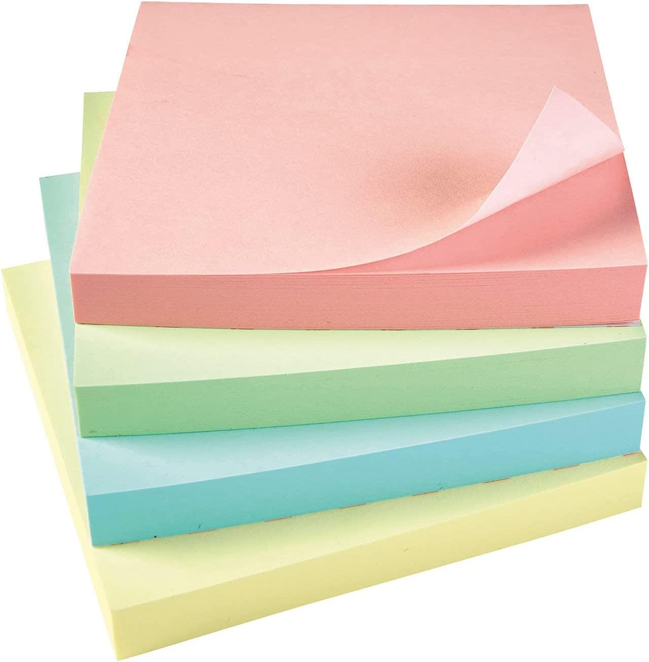 Detalle de Q-Connect KF10509 Haftnotizen Quick Notes Pastellfarben 75 × 75 mm – 12 x 100 Blatt