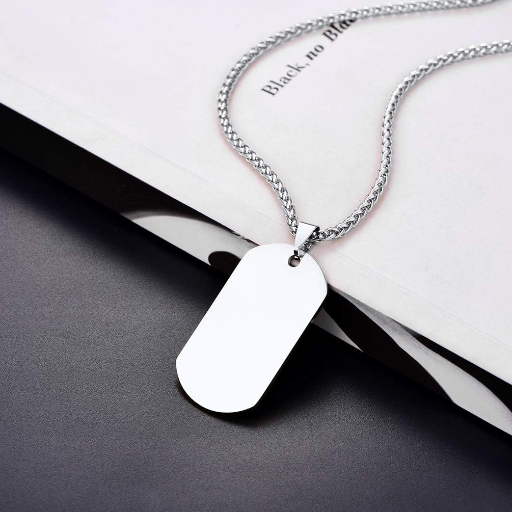 Thumbnail 2 de PROSTEEL Collana dog tag militare personalizzata in acciaio 316L, catenina regolabile 55+5 cm