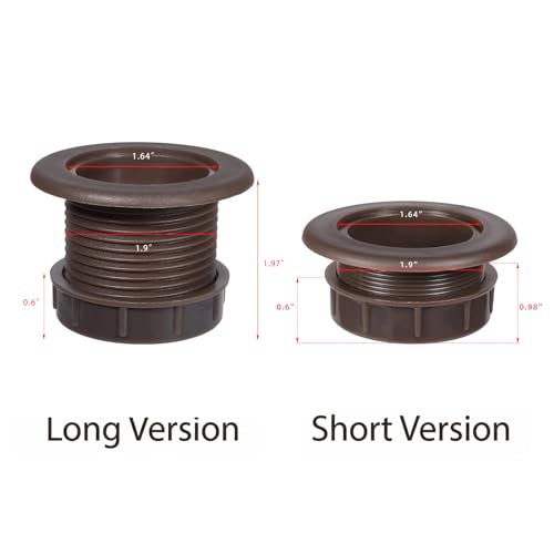 Detalle de SUQ I OME Patio Table Umbrella Hole Ring Plug and Cap Set, Brown