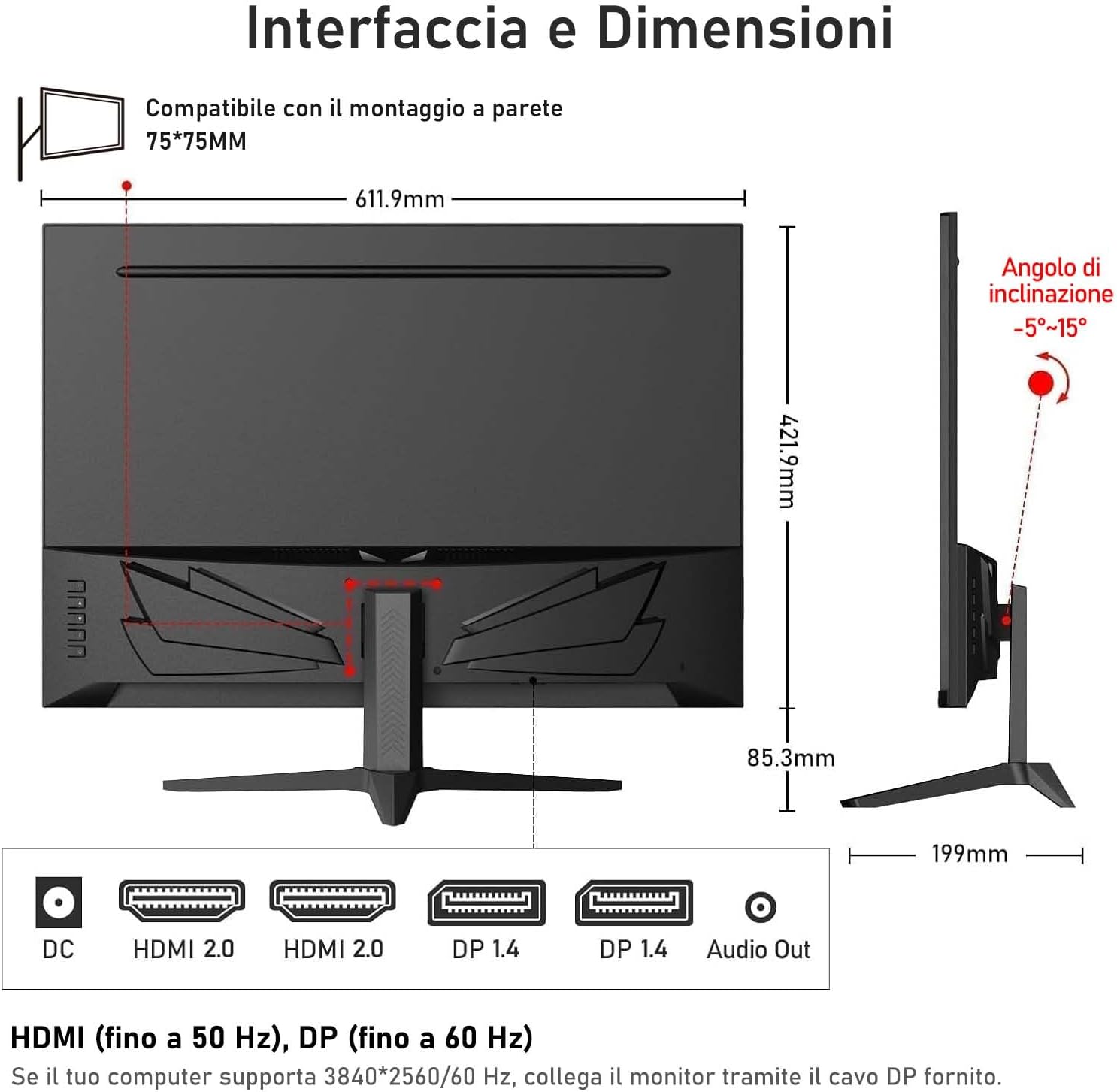 Thumbnail 6 de Gawfolk Monitor 28" UHD 4K 3:2 IPS con altoparlanti integrati