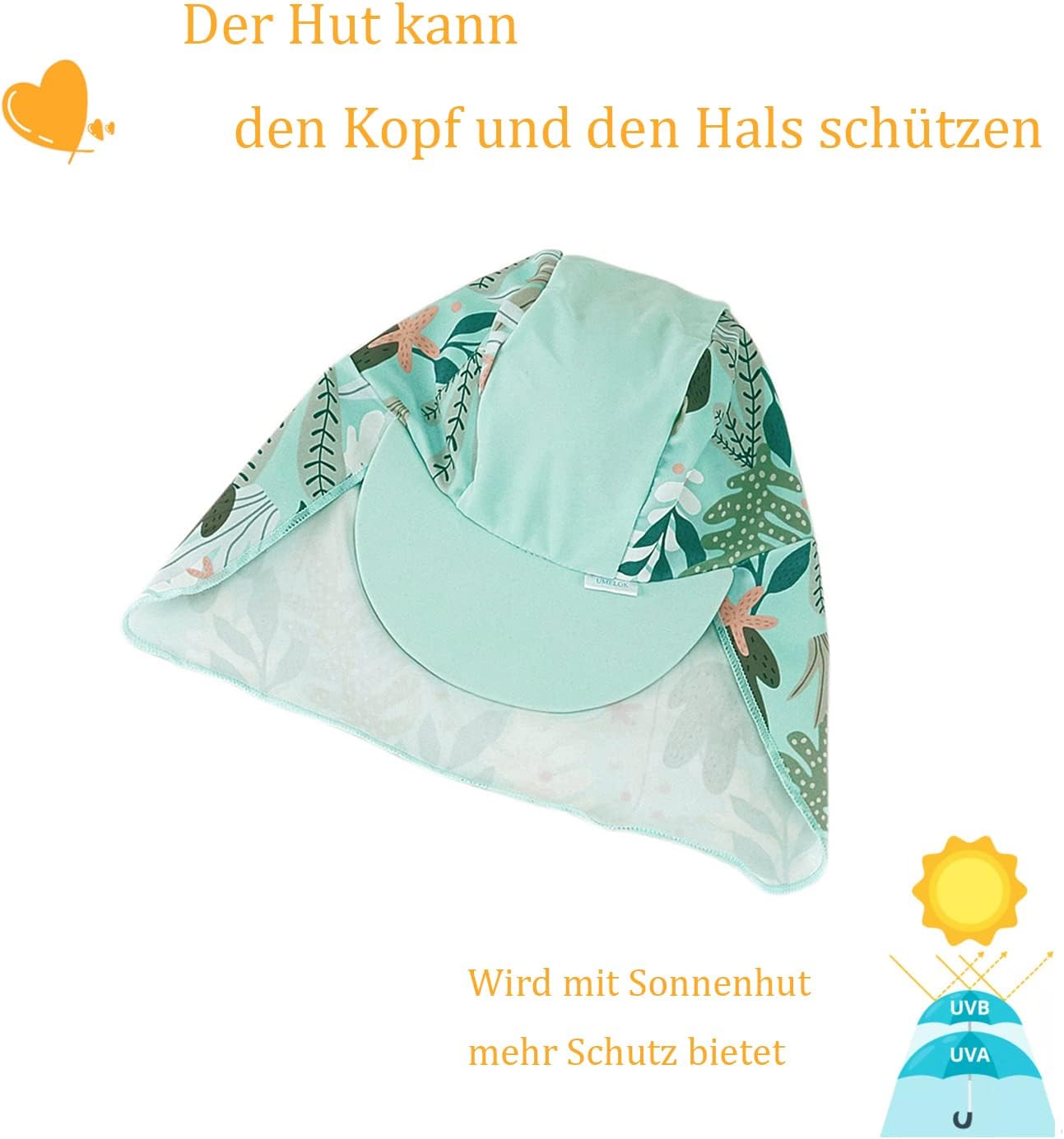 Thumbnail 3 de UMELOK Baby Badebekleidung Mädchen: Badeanzug mit Sonnenhut und UPF 50+ UV-Schutz