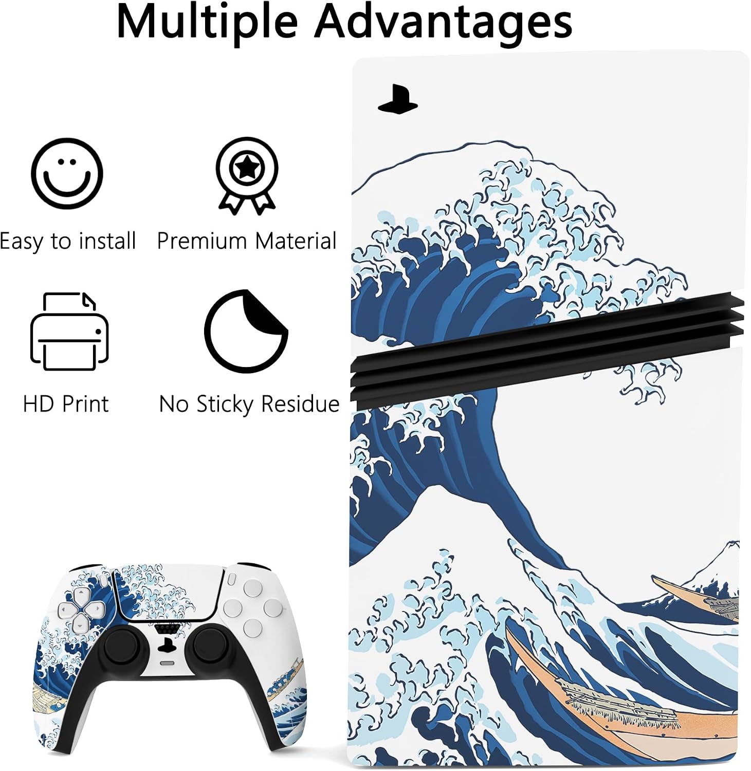 Detalle de playvital PS5 Pro skin stickers set