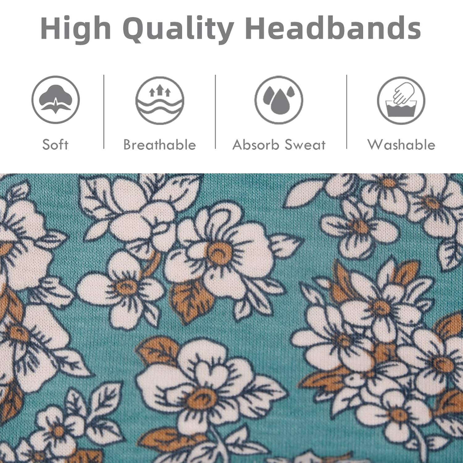 Thumbnail 5 de Huachi Boho Wide Headbands 6 Pack