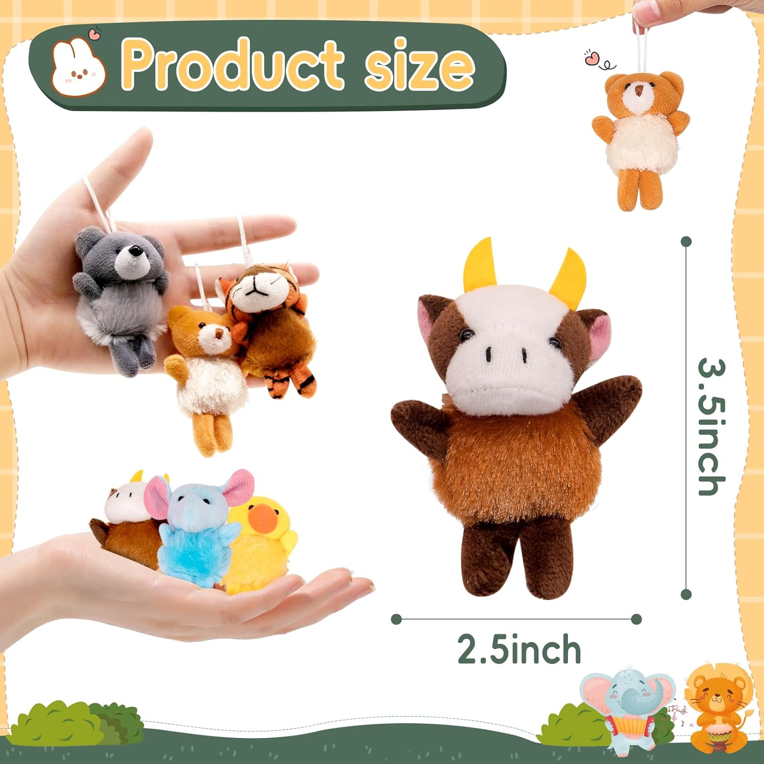 Detalle 2 de JoyRapt 24 Pack Small Stuffed Animals 24PCS