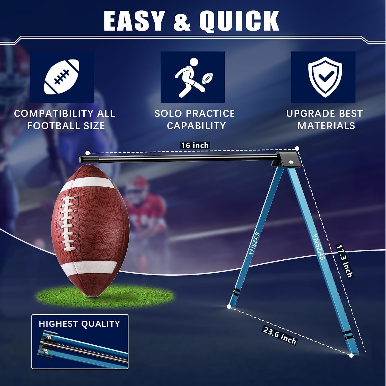 Thumbnail 1 de YNSZAS Football Kicking Tee Holder Stand for All Football Sizes