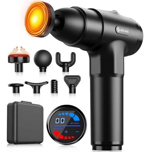 Detalle de Pistolet de Massage AERLANG avec Chaleur – Massage musculaire silencieux et portable