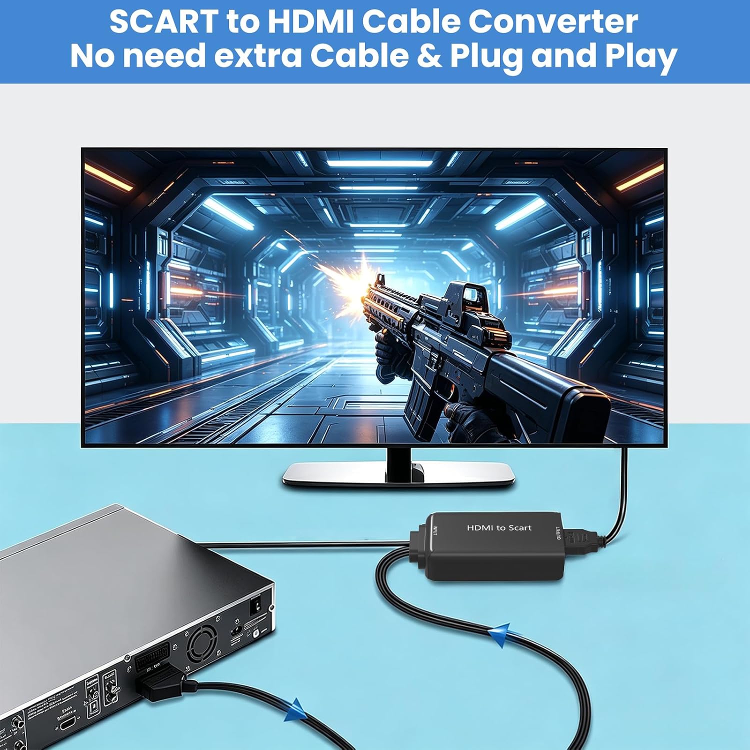 Detalle 2 de AMANKA Scart-auf-HDMI Konverter 1080p