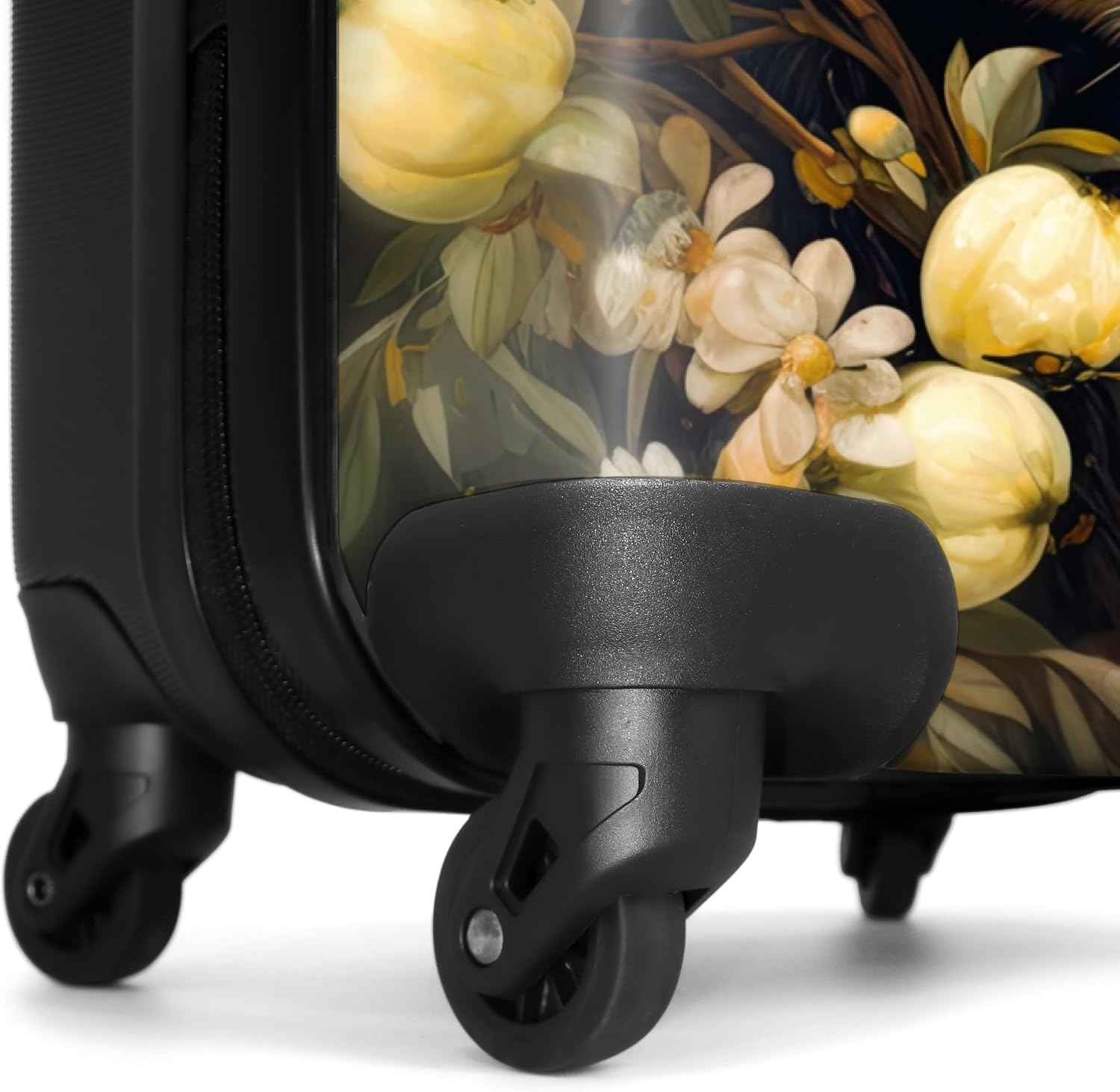 Detalle de NoBoringSuitcases.com Valigia grande rigida con serratura TSA, 67 cm e 23 kg (Panda - Giallo)