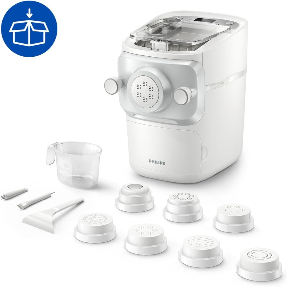Detalle de Philips 7000 Series HR2660/03 Automatic Pasta Maker, 8 Shapes, White