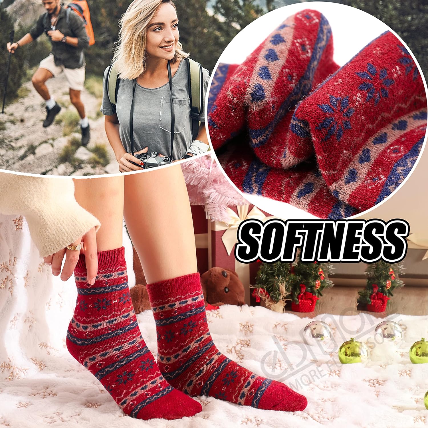 Thumbnail 2 de EBMORE Merino Wool Socks 5 Pairs