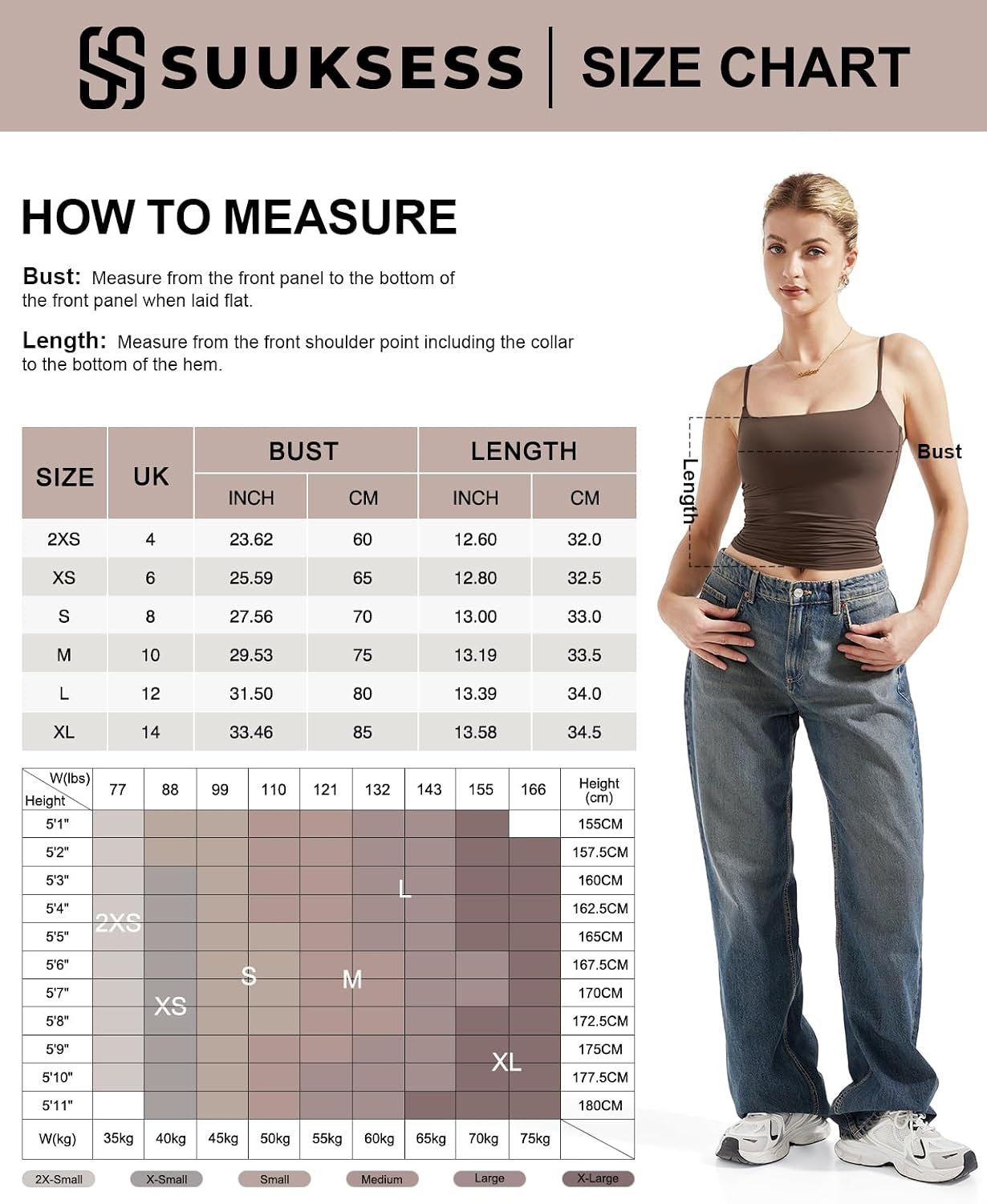 Detalle de SUUKSESS Women Square Neck Tank Top: A practical, breathable Y2K‑inspired cami for everyday wear
