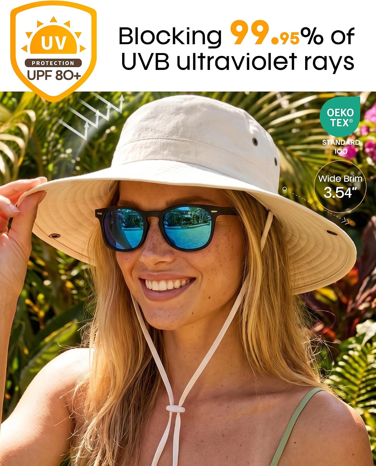 Thumbnail 1 de FURTALK Sun Hat for Women and Men with UPF50+/80+ Protection, Wide Brim, Packable Safari Style