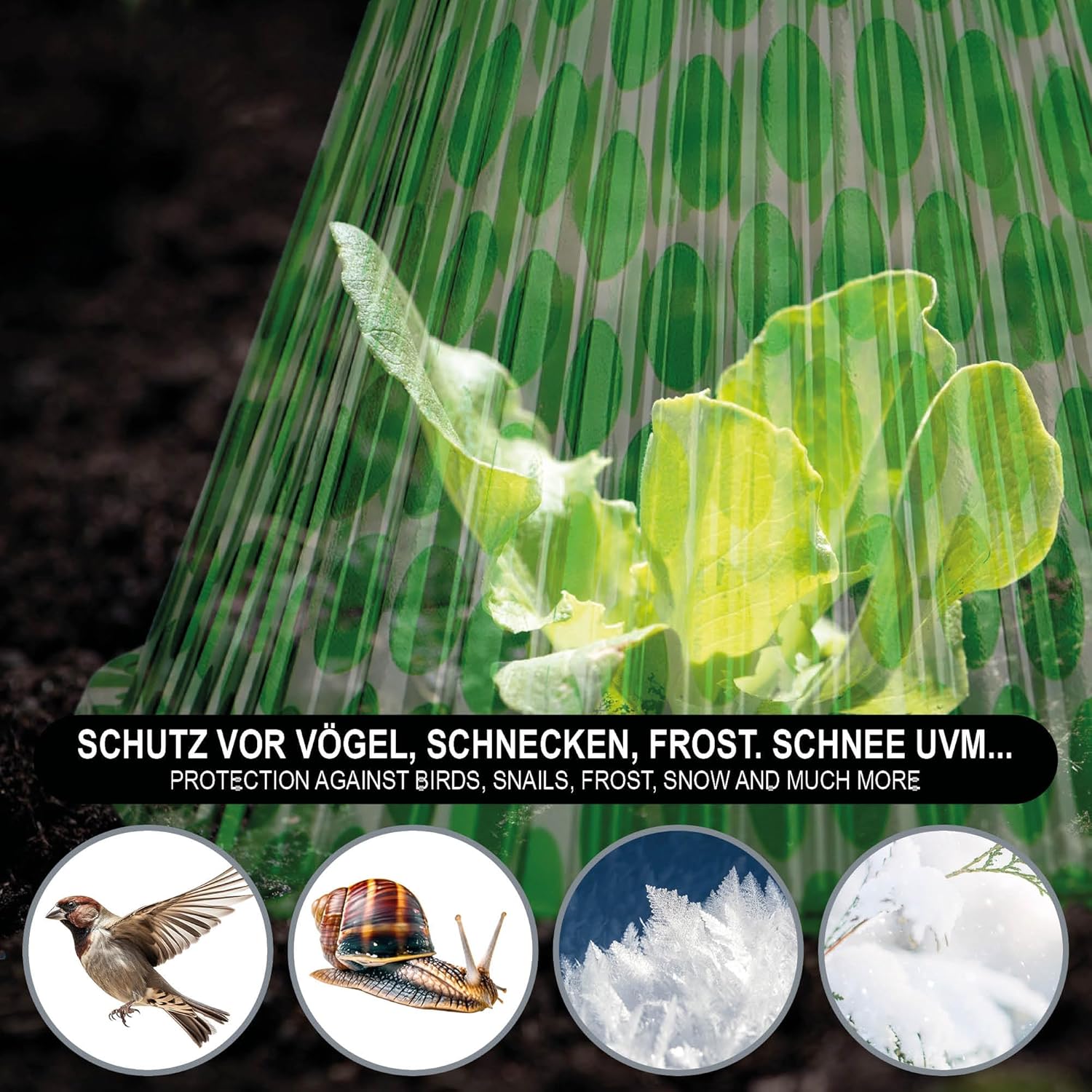 Thumbnail 1 de com-four® 24x Sonnenhut für Pflanzen – Pflanzenschutzhauben als Wachstumshilfe (23 cm hoch)