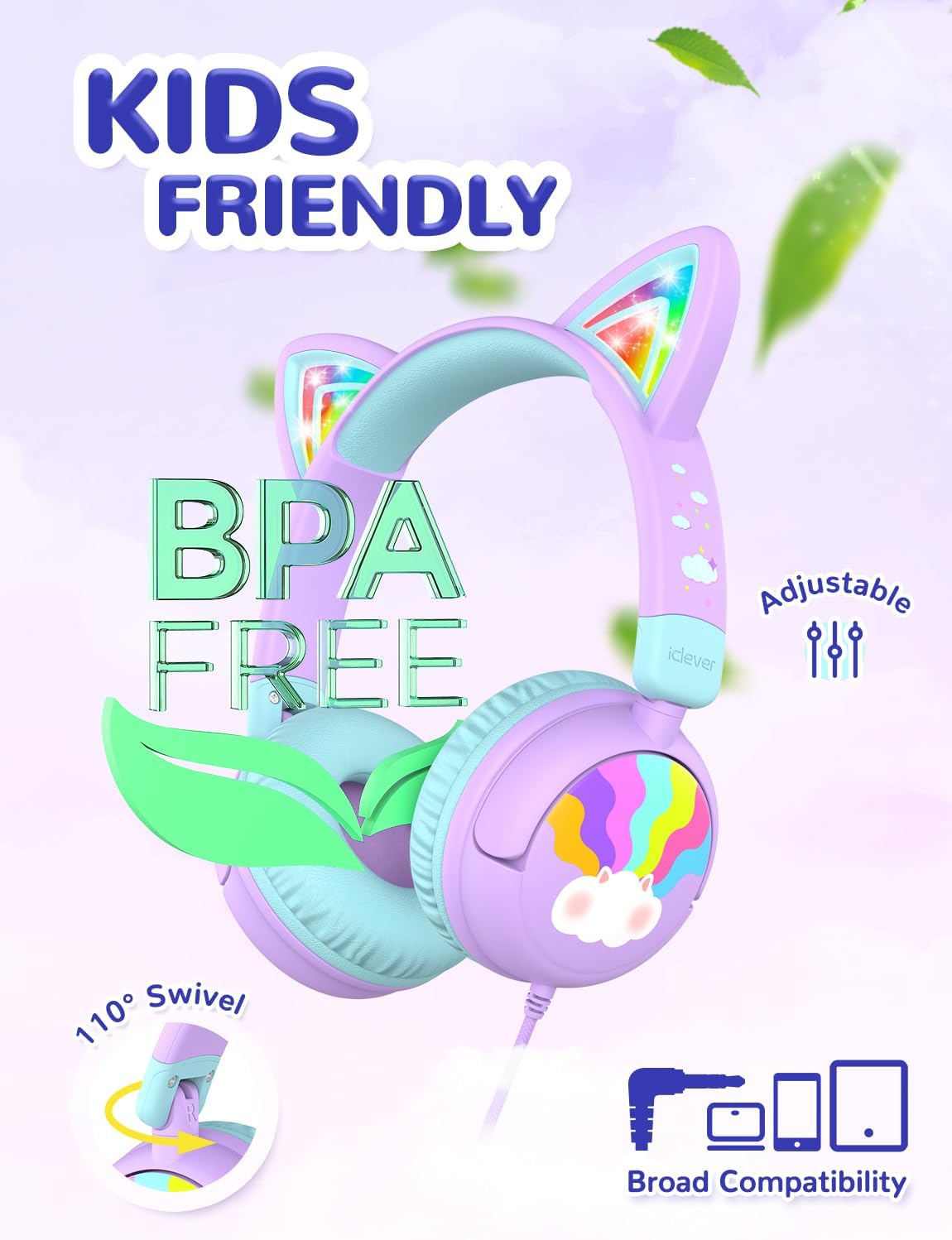 Thumbnail 3 de iClever Kids Headphones 85dBA