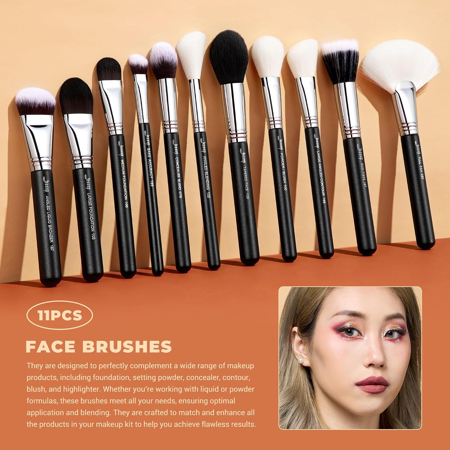 Thumbnail 2 de Jessup Pennelli Trucco Professionale 35 pezzi