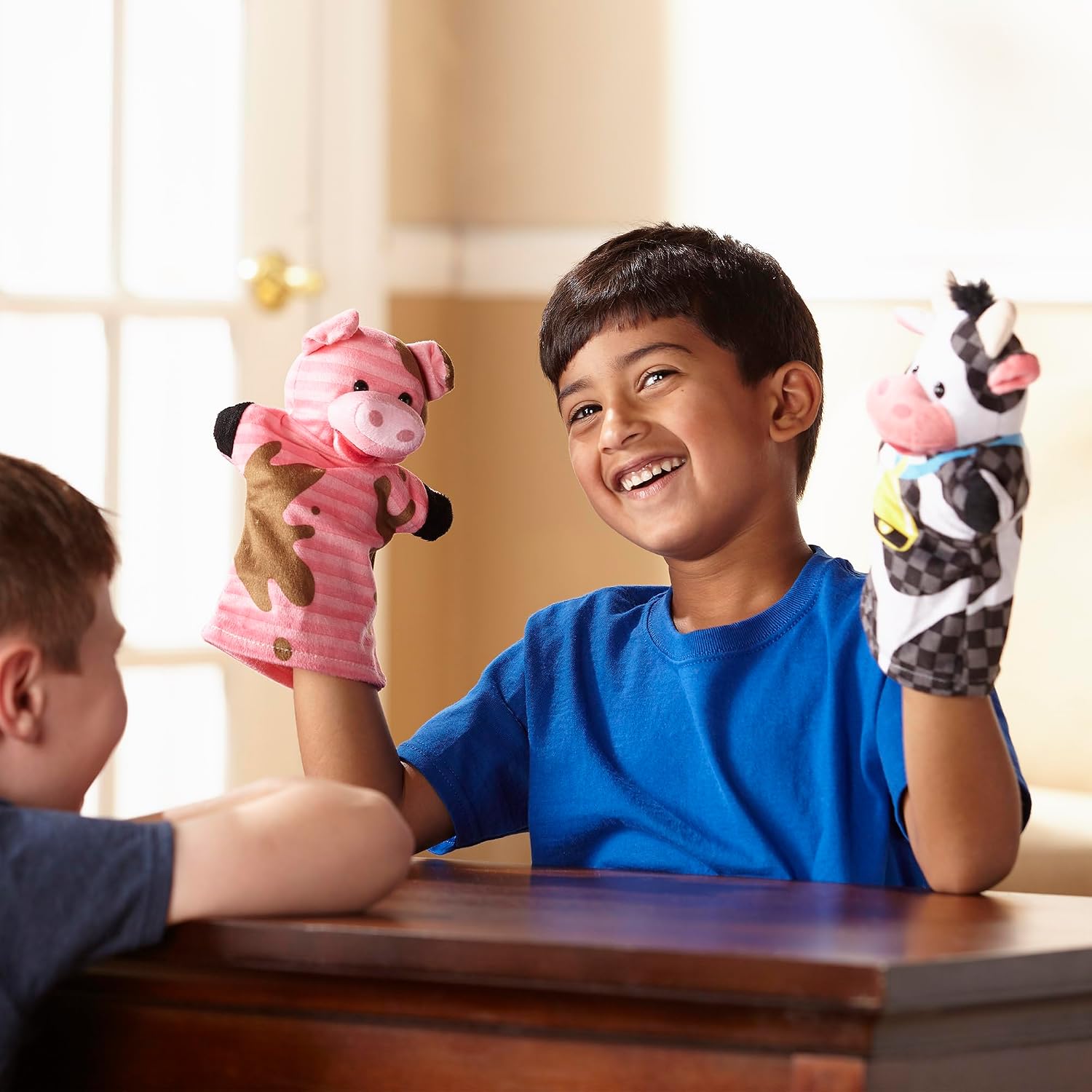 Thumbnail 4 de Melissa & Doug Farm Friends: Soft Plush Animal Hand Puppets 4 Pack