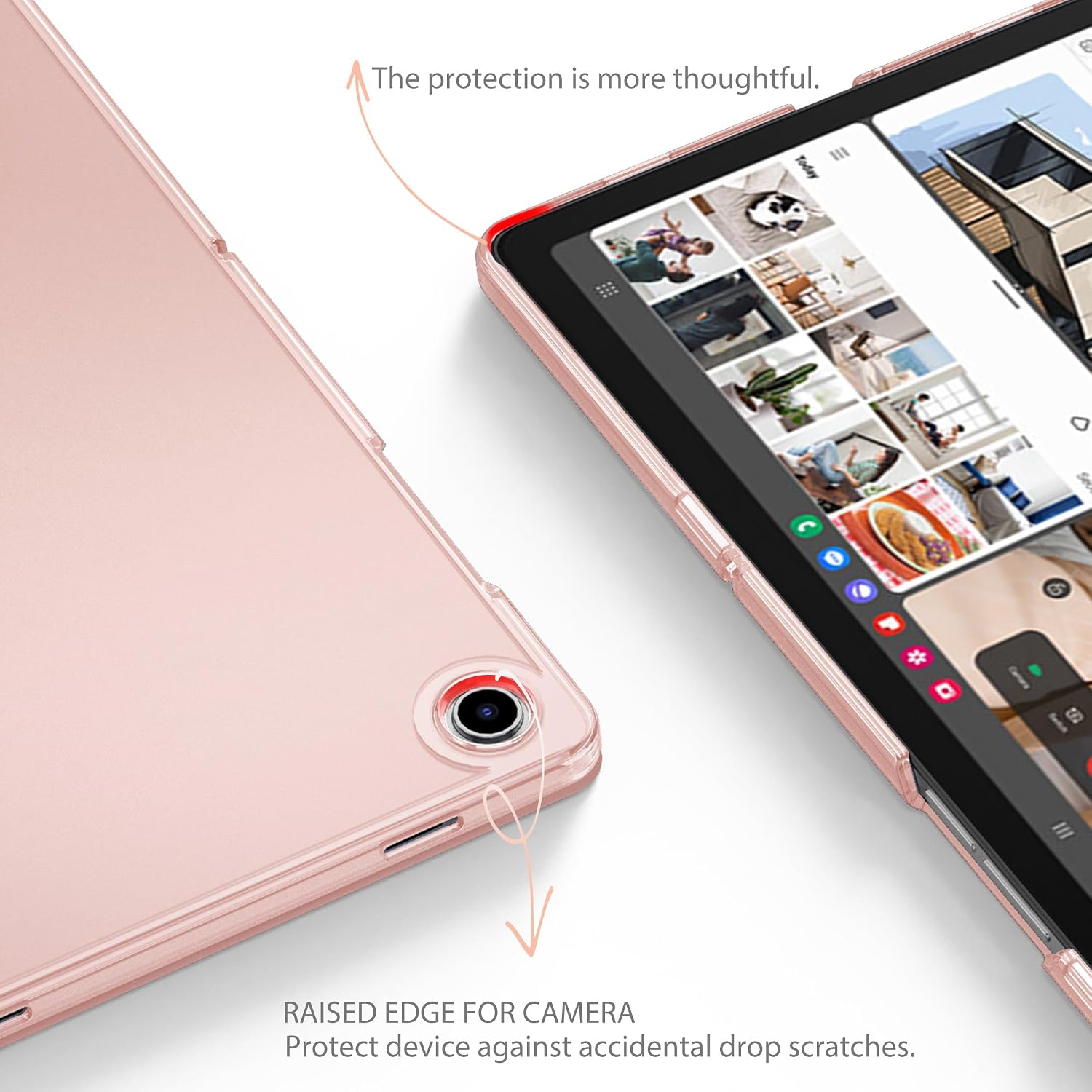 Thumbnail 3 de CACOE Hülle für Samsung Galaxy Tab A11+ Plus 11 Zoll 2025 / A9+ Plus 2023 – Rosa, Ultra Dünn, transluzent matte Rückseite