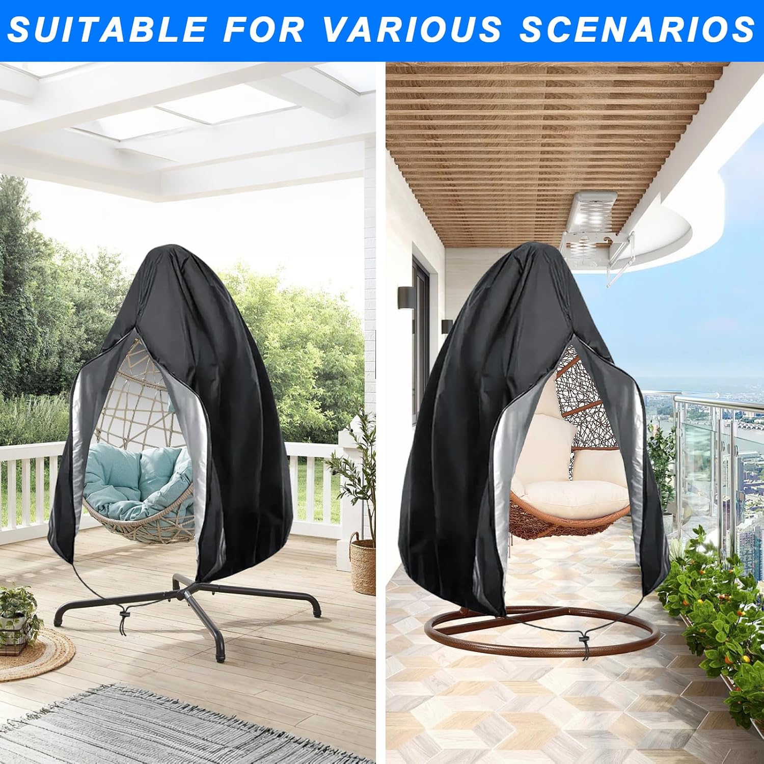 Thumbnail 5 de Emwel 190x115cm Hanging Chair Cover