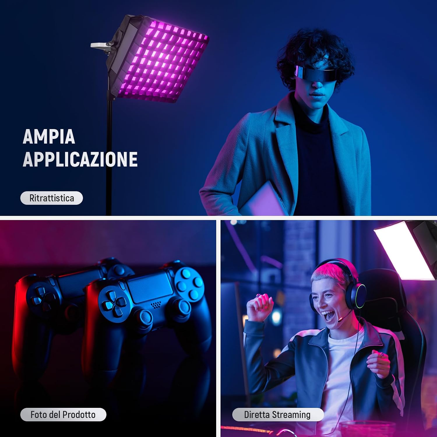 Detalle de NEEWER Diffusore softbox aggiornato NS4S per pannelli LED 660 (NL660 / RGB660 PRO / RGB660 PRO II) con cappuccio oscurante