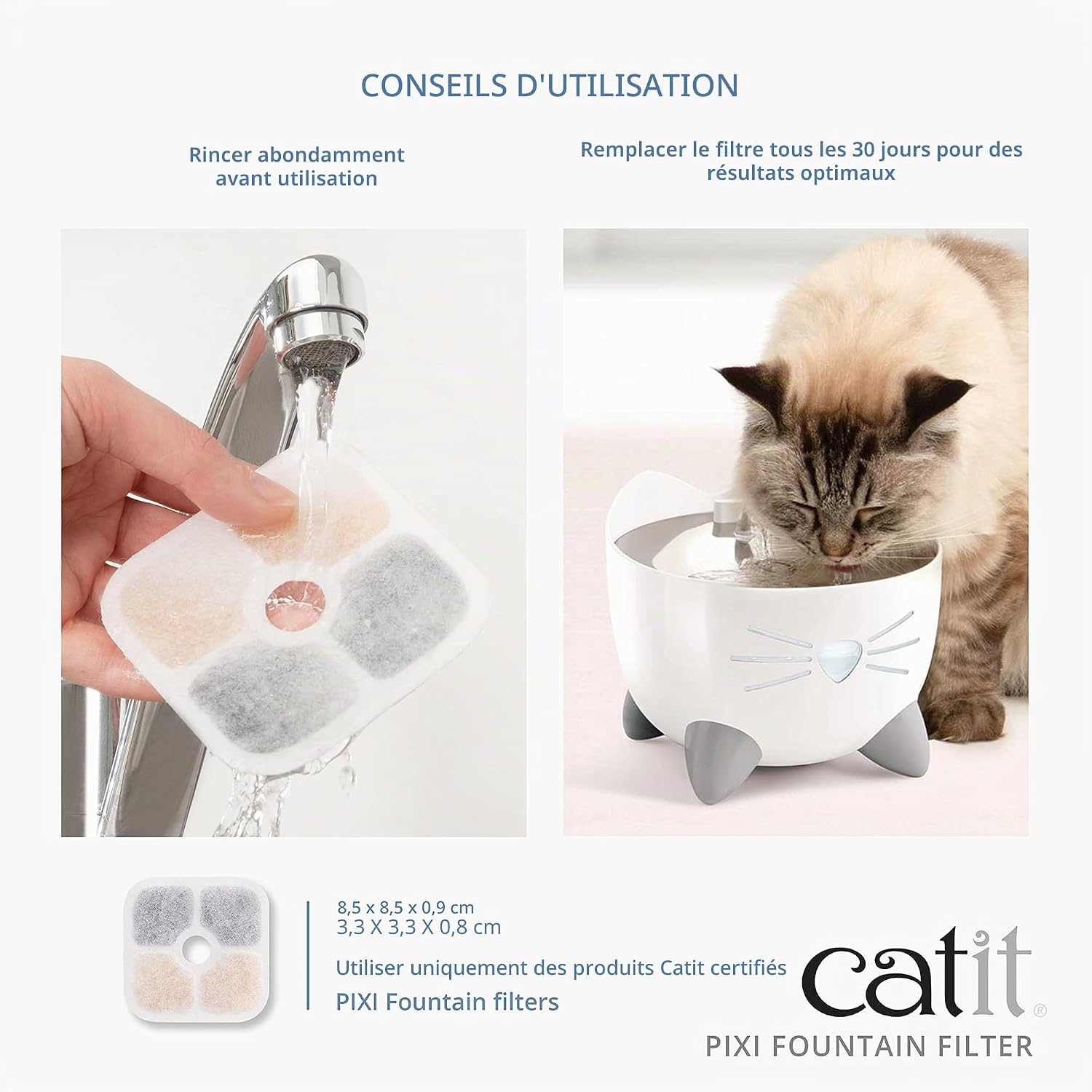 Thumbnail 3 de Catit Pixi lot de 6 fontaines pour chat (blanc) — pièces de remplacement pour fontaines Catit Pixi