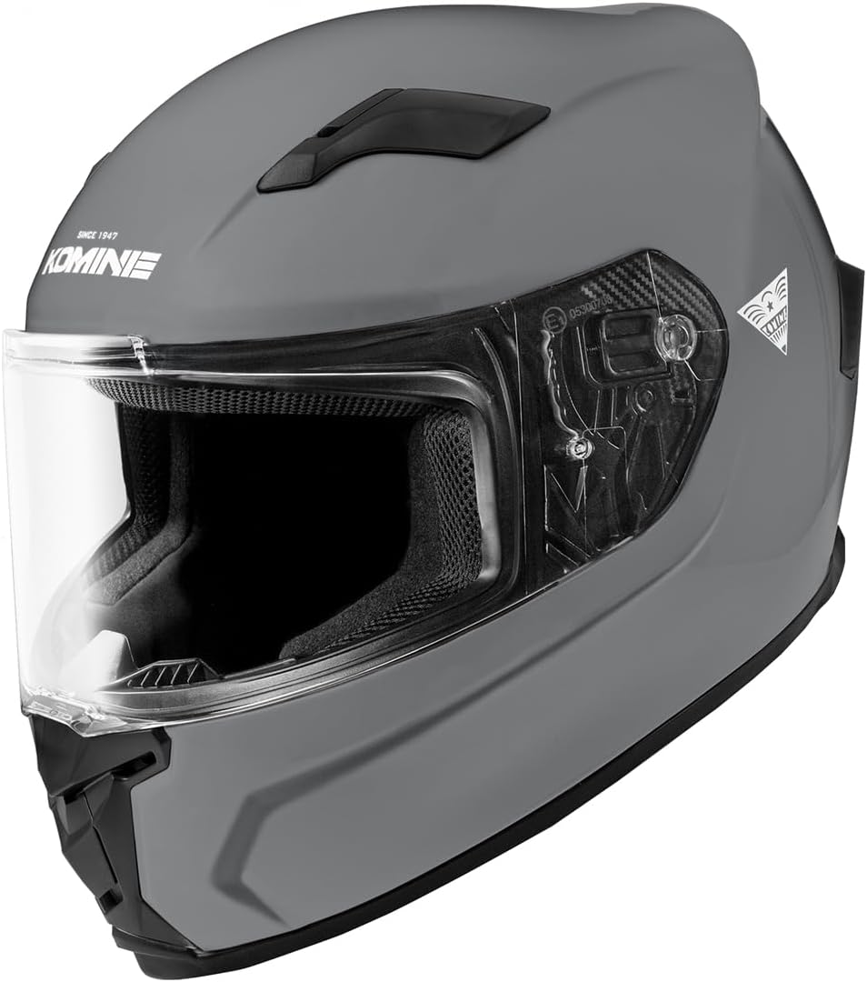 Detalle de コミネ HK-170 FL システムヘルメット Basalt Grey M、跳ね上げ式シールド・インナーサンバイザー搭載