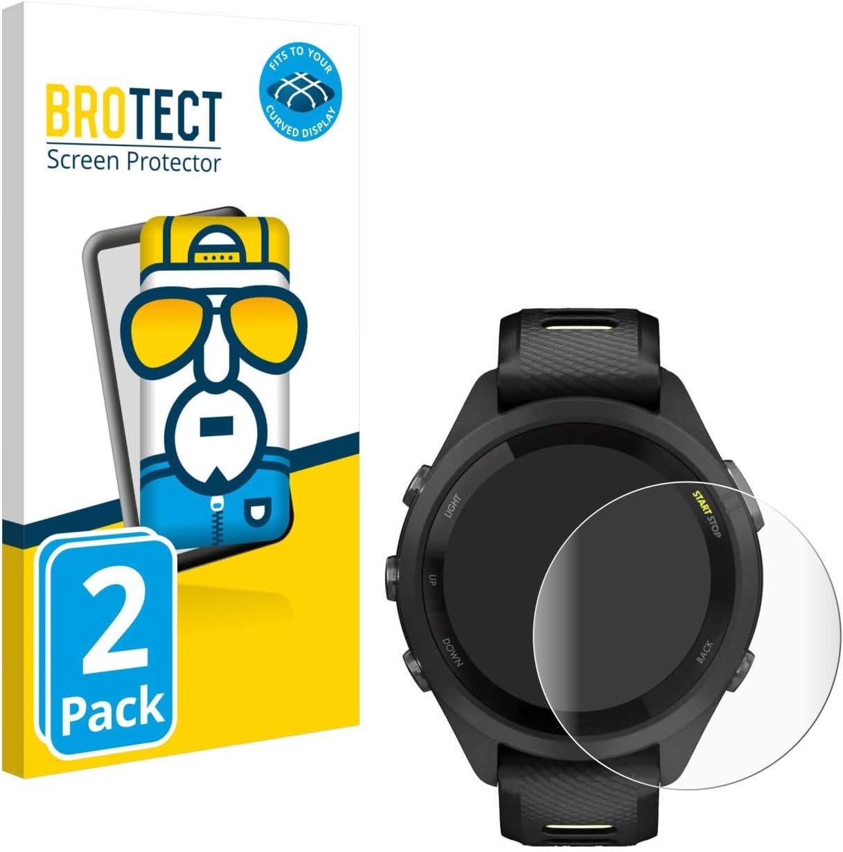 Detalle de brotect 3D Curved Screen Protector for Garmin Forerunner 265S (42 mm) – 2 Pack