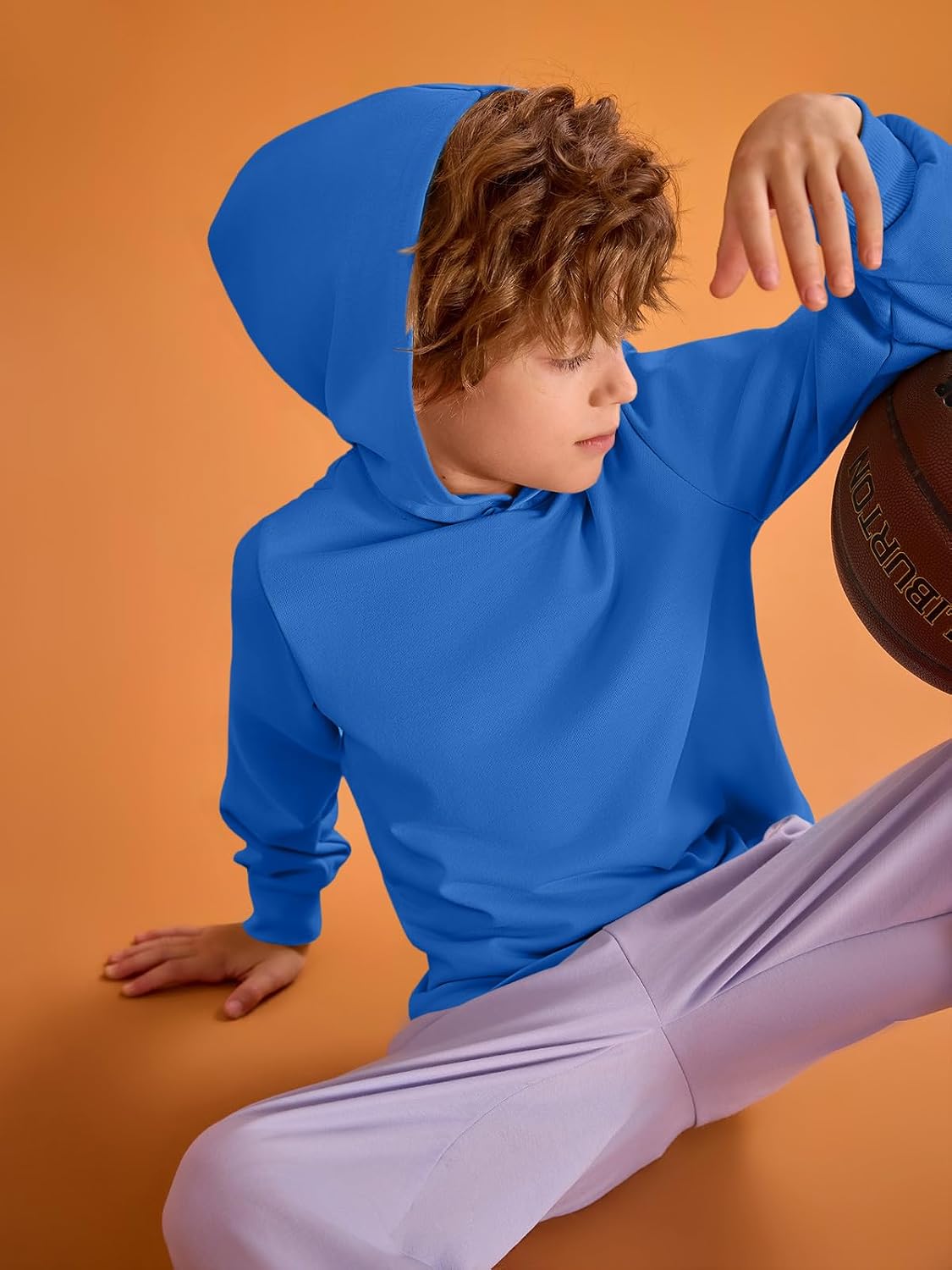 Detalle 1 de Haloumoning jongenshoodie regular fit met lange mouwen, effen, 5-14 jaar