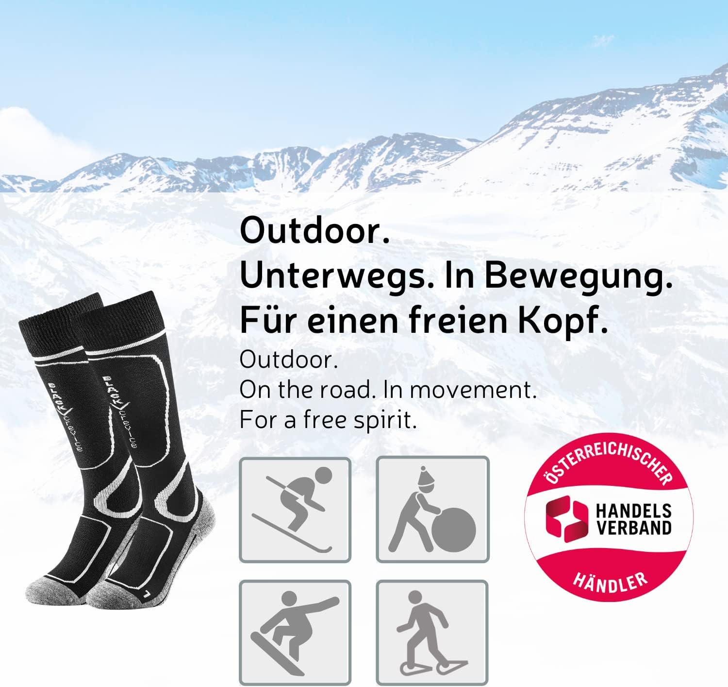 Thumbnail 2 de Black Crevice Chaussettes Ski Lot 2 paires