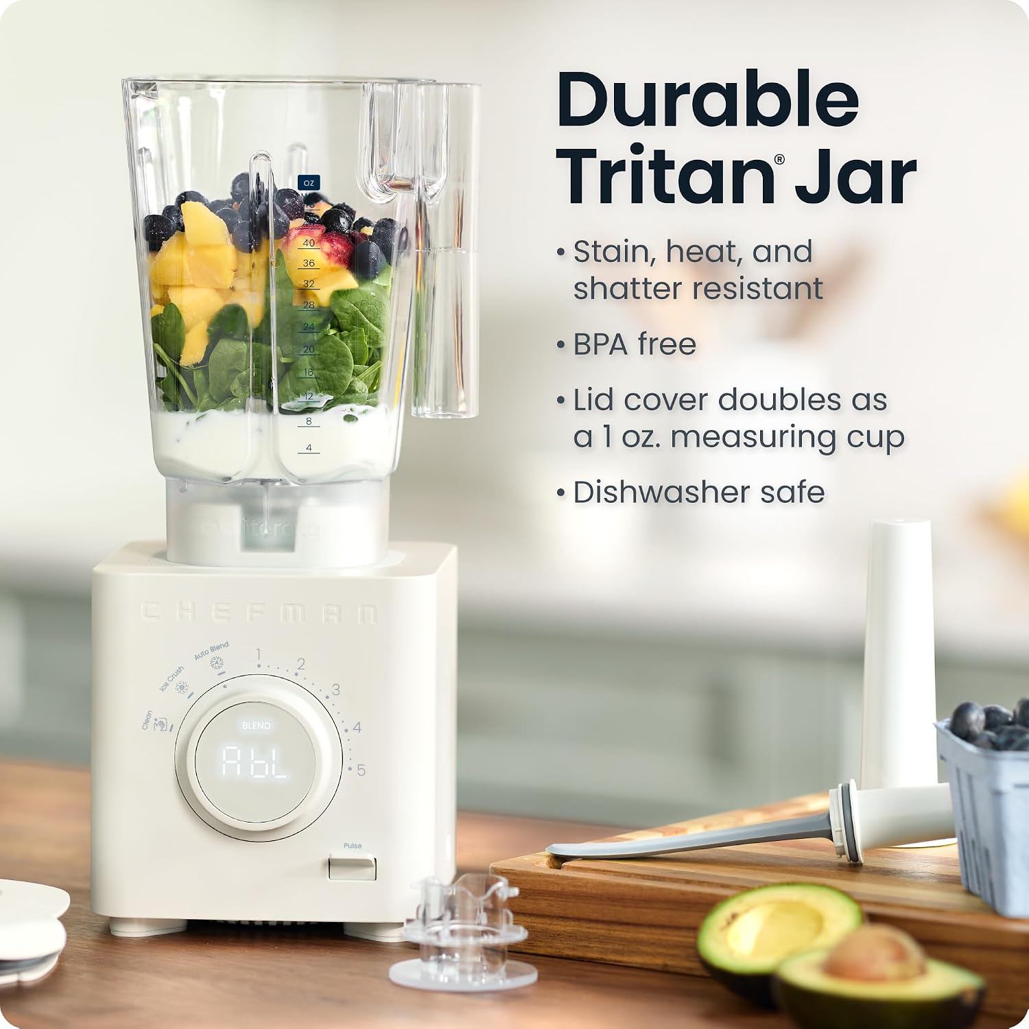 Thumbnail 4 de Chefman Obliterator 48 oz Countertop Blender 1380W 🍽