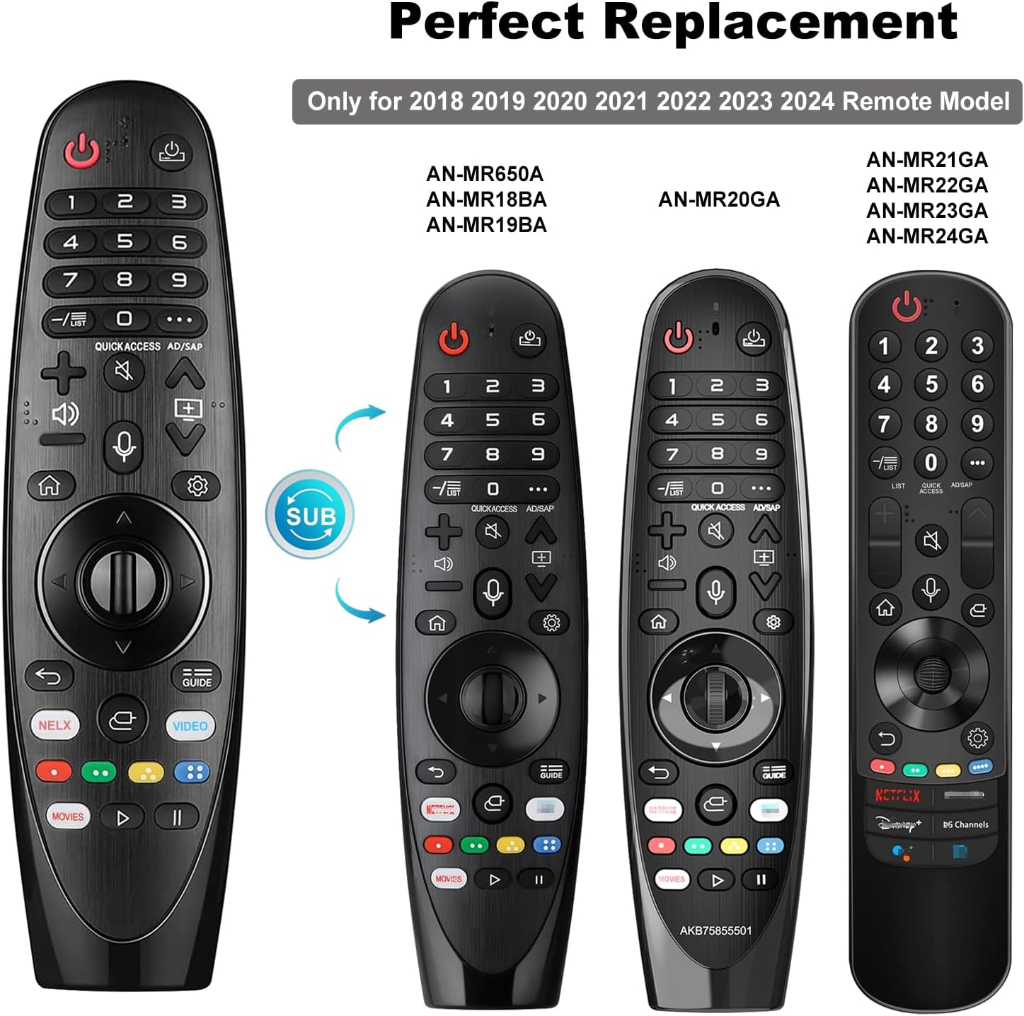 Detalle de Mando Repuesto LG AN-MR20GA para Smart TV