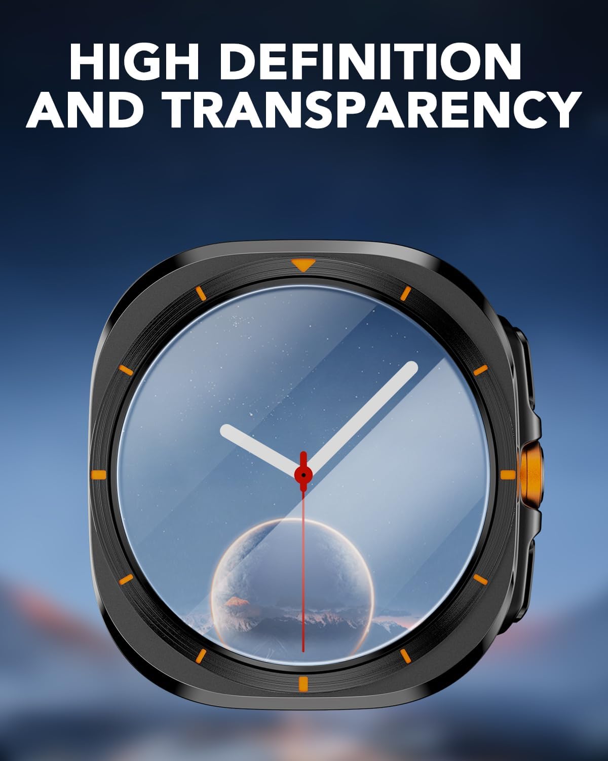 Detalle de SPGUARD 4-Pack Tempered Glass Screen Protectors for Galaxy Watch Ultra 47mm