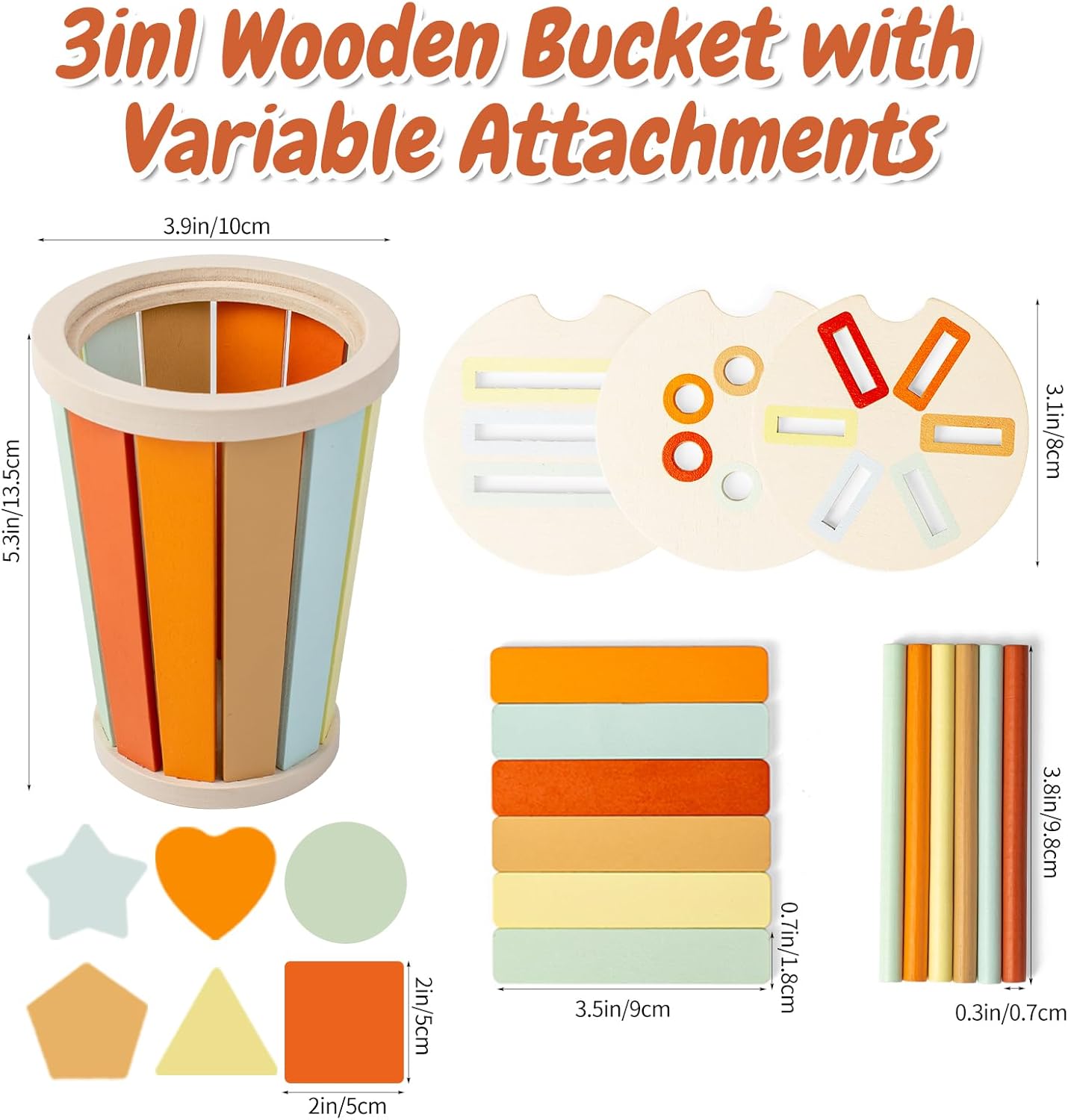 Detalle 2 de Smartwo Wooden Montessori Sorters & 18 pieces